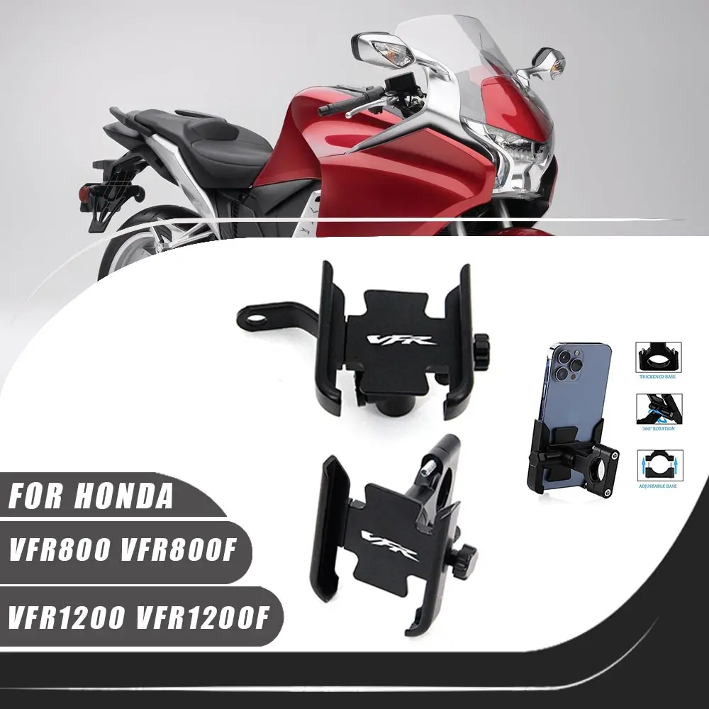 For Honda VFR800 VFR800F VFR1200 VFR1200F Motorcycle Accessories Handlebar Mobile Phone Holder GPS Stand Bracket