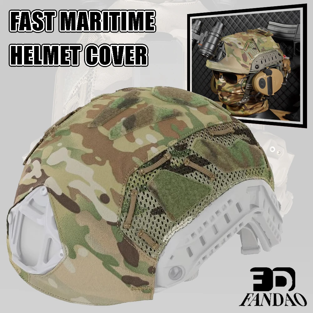 

Чехол для шлема Fast Maritime, размер M L, страйкбольный пейнтбольный шлем, дышащий защитный капюшон, высококачественная эластичная ткань, сетчатый дизайн