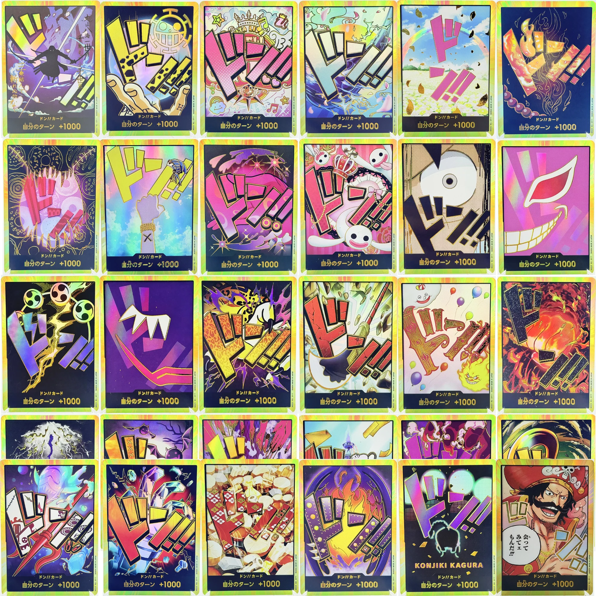 

ONE PIECE DON!! Card Gold Foil Cards Luffy Newgate Kaido Doflamingo High Quality Replica Proxy Game Anime Cards