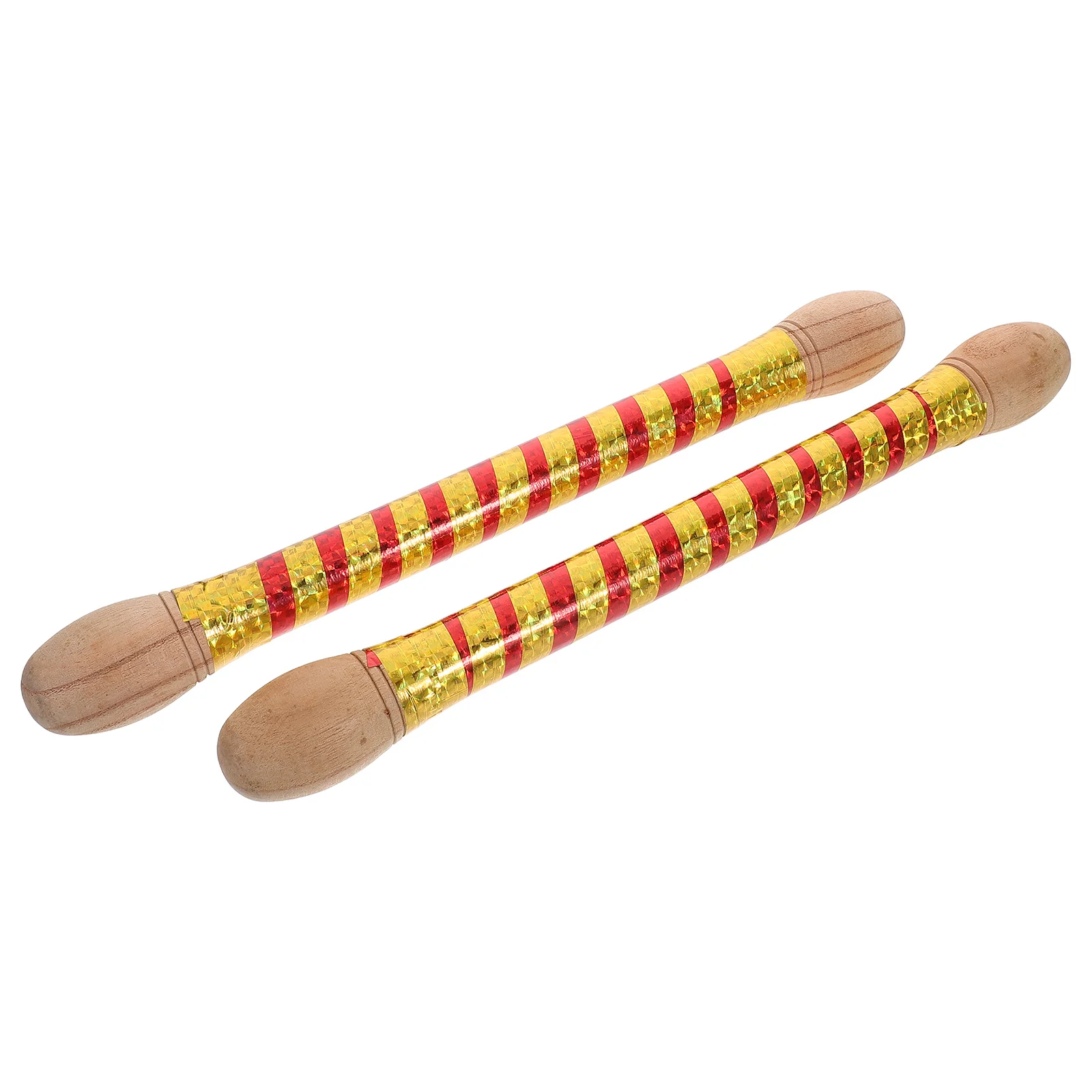 

2pcs Wooden Drumsticks For Kids Adults Durable Wood Drum Bulk Stable Striking Design Multi Color Drumming Practice Set