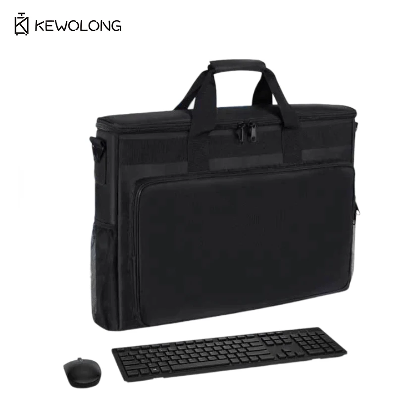 Large Capacity Monitor Carrying Case for 27 32 Inch, Padded Travel Bag for Desktop Computer Screen & Curved Monitor