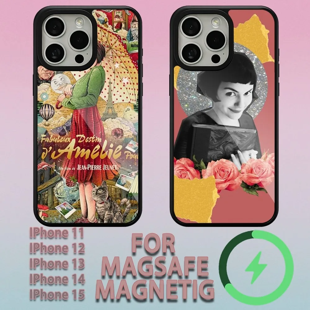 Amelie Movie  Phone Case For iPhone 11 12 13 14 15 Plus Pro Max Charging  Magsafe Magnetic Wireless Cover