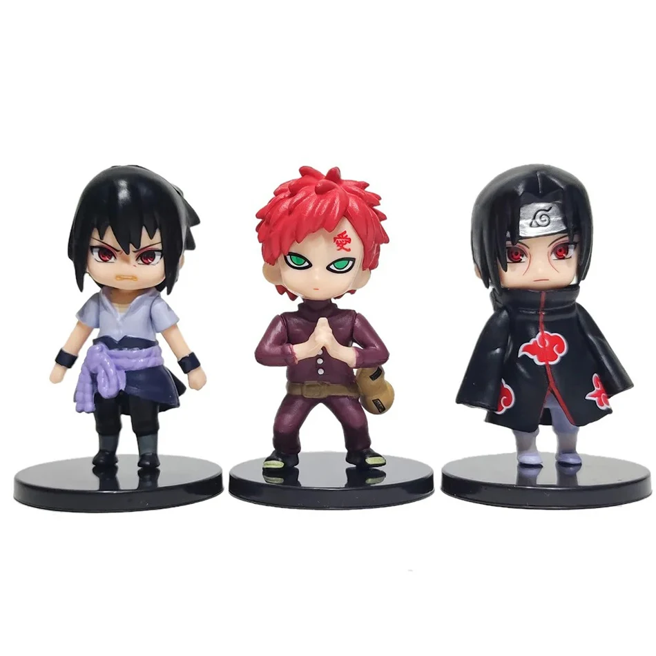 12 teile/satz Anime Q Version Naruto Shippuden Hinata Sasuke Itachi Kakashi Gaara Figur PVC Figuren Spielzeug Puppen Kid Weihnachten Geschenke