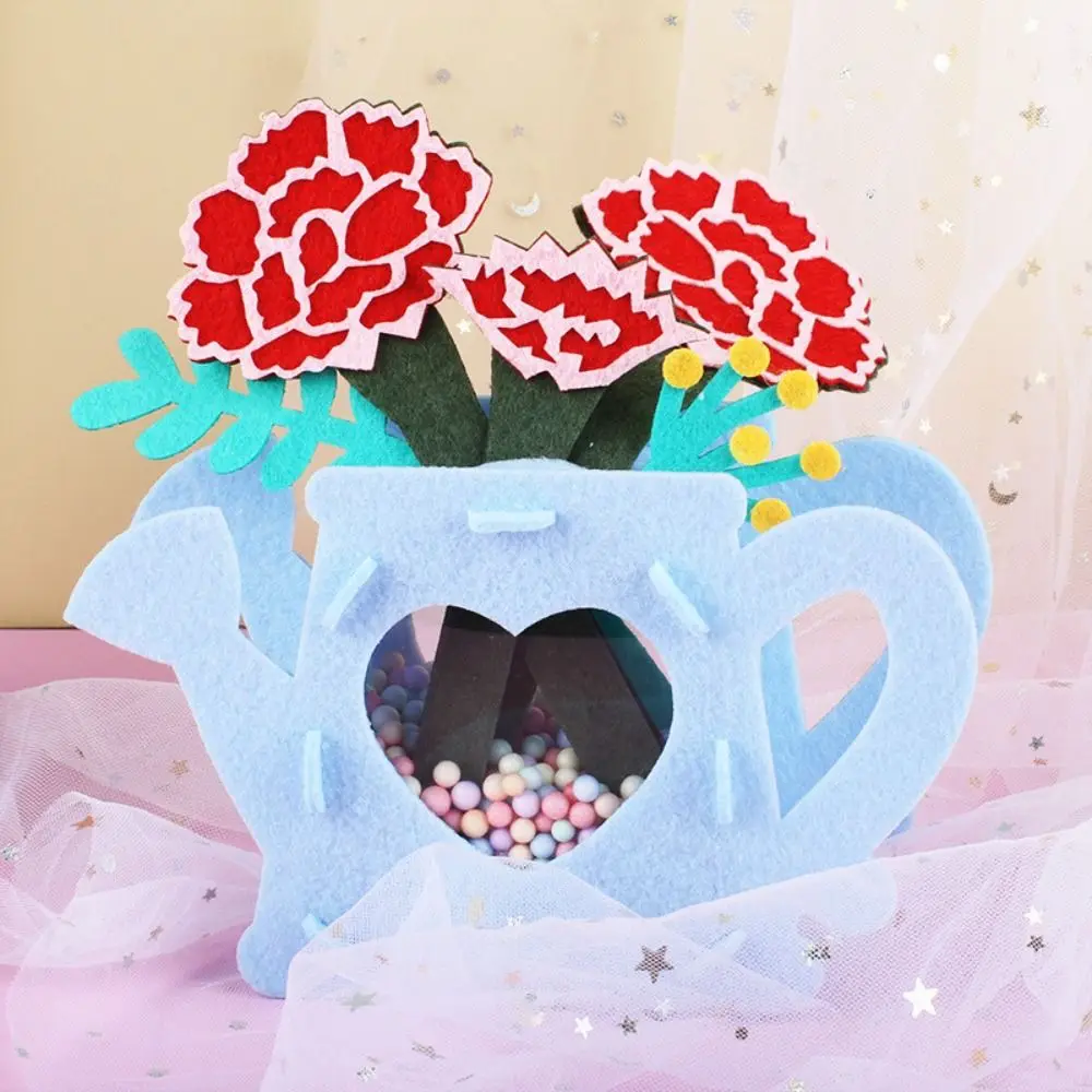 Beads DIY Flower Pot Crafts Toys Handicrafts Carnations Rose Handmade Potted Plant Toy Sunflower Parent-child Kids/Children