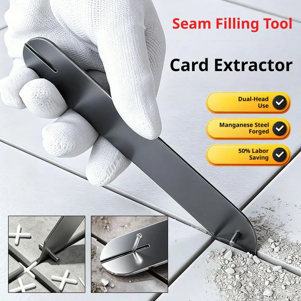 Double-Head Grout Removal Pliers Ultra-Thin Sharp Tip for Fast Scratch-Free Tile Cleaning