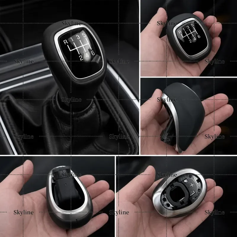 Gear Shift Knob Genuine Leather 6MT For Hyundai Kona Santa Fe 43711J9110 43711-J9110 43711J9100 43711-J9100