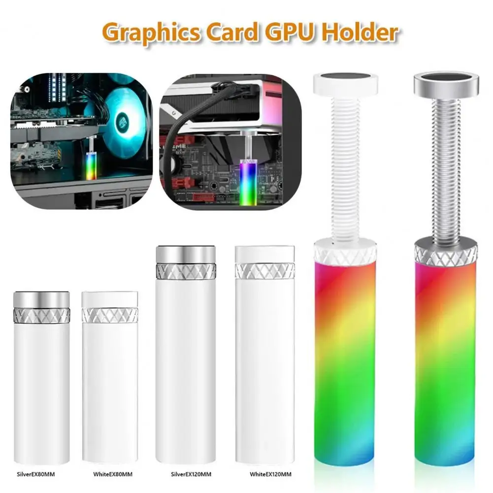 Металлический держатель видеокарты Телескопическая видеокарта Кронштейн для процессора Регулируемая по высоте видеокарта из алюминиевого сплава Поддержка процессора