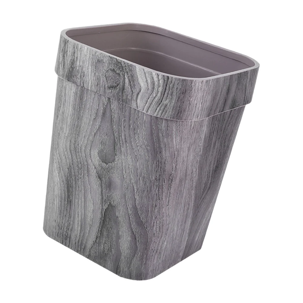 

Мусорное ведро с имитацией древесного зерна, полипропилен, стильная текстура массива дерева, мусорное ведро для кухни, ванной комнаты, спальни, мусорное ведро