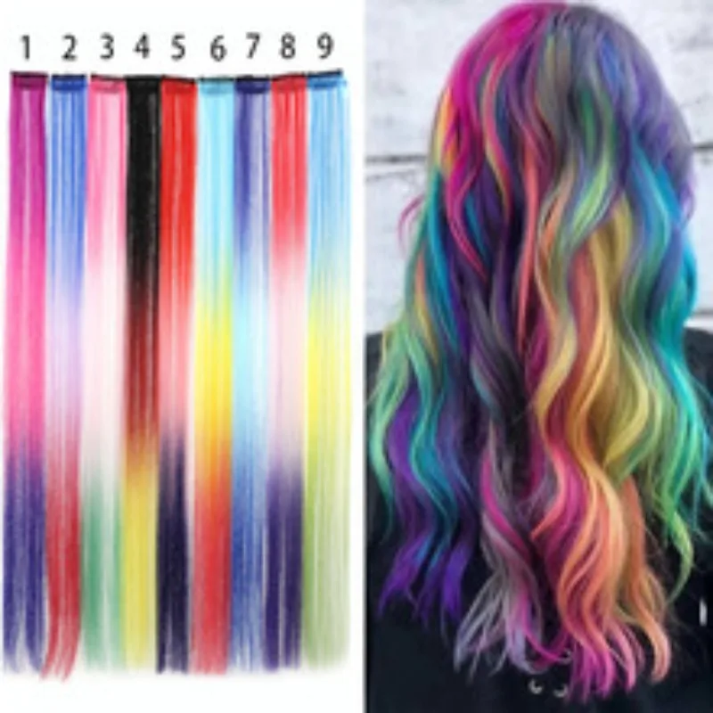Яркая блестящая проволока для наращивания волос, радужная цвет волос, 94 см, лазерное золотое наращивание волос, блестящий яркий шелк, 18 цветов