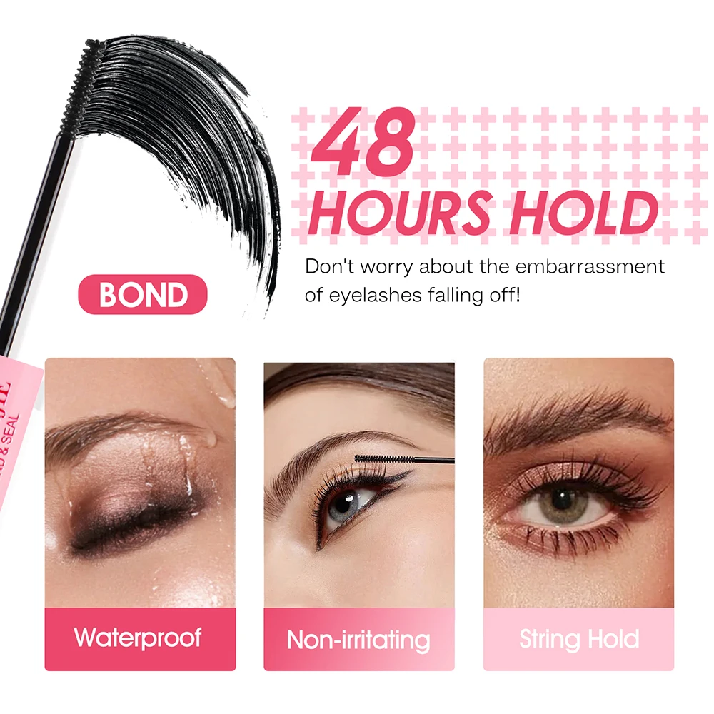 New Packaging YUANZHIJIE DIY Cluster Eyelash Glue Long Lasting Bond Seal Mascara Long Lasting Fast Dry Lash Bond and Seal 10ML