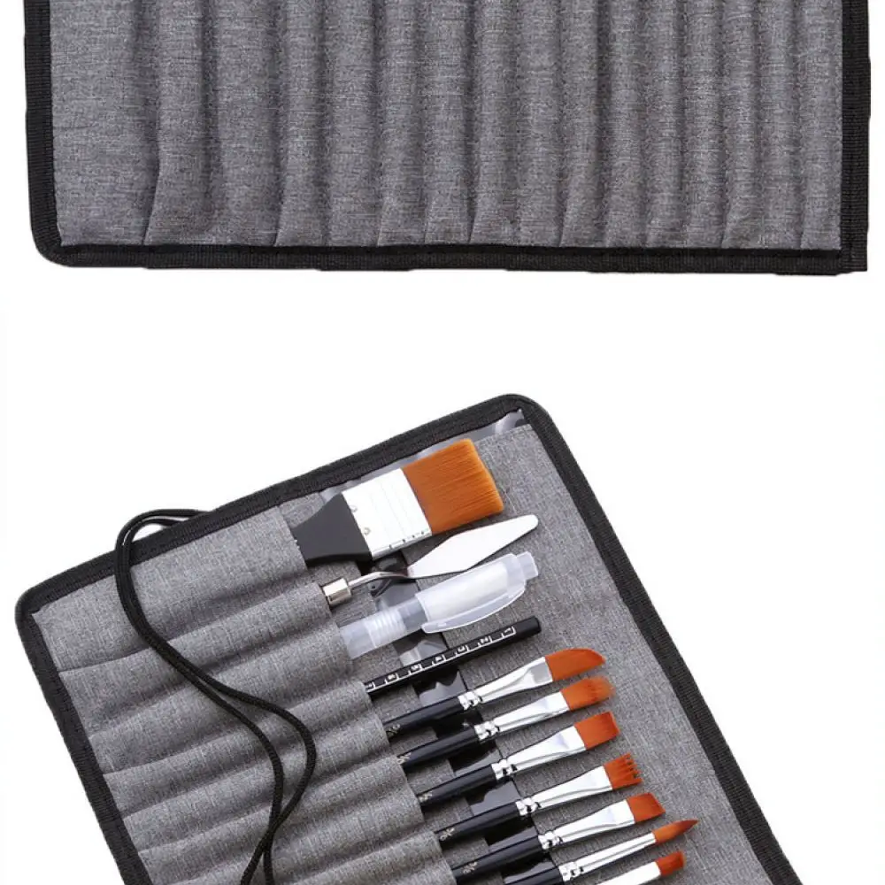 Nylon Hair Drawing Brushes For For BOMEIJIA Wooden Handle Painting Tools Set For Gouache Watercolor Acrylic Art Projects Pouch