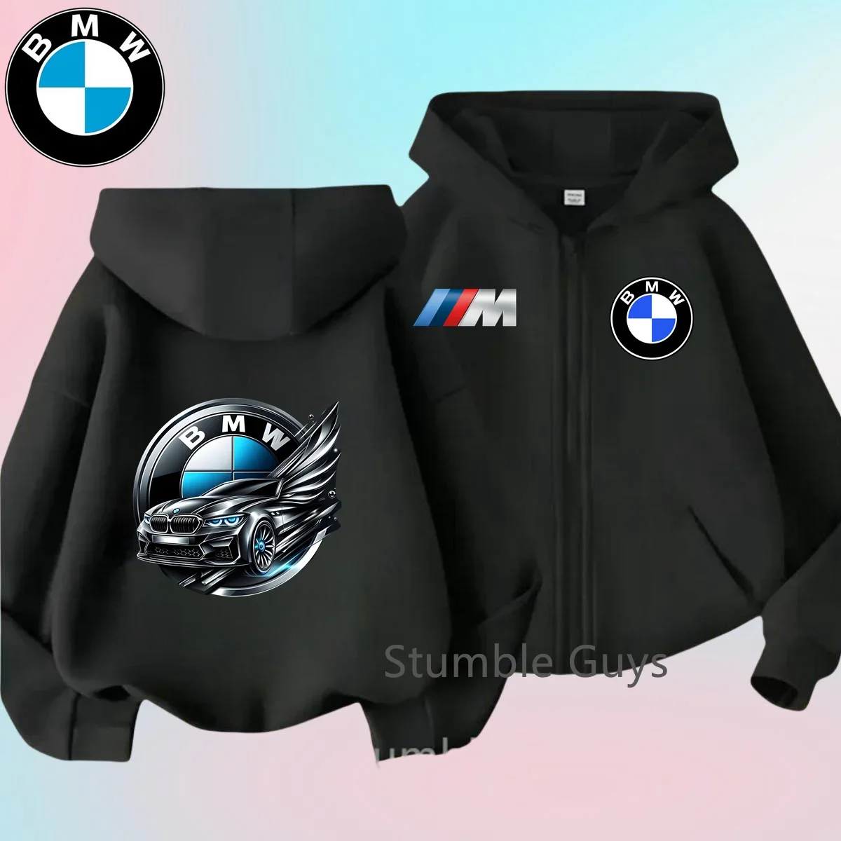 

Kids BMW Zipper Hoodie Autumn Clothes Winter Boys Girls Warm Casual Sweatshirt Trendy Street Wear Jacket​