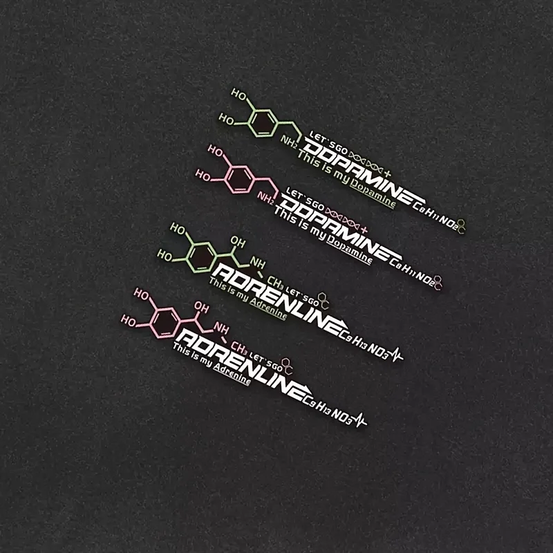 

1Pc Dopamine Adrenaline Molecule Structure Waterproof Vinyl Sticker for Motorcycle Helmet Car Bike