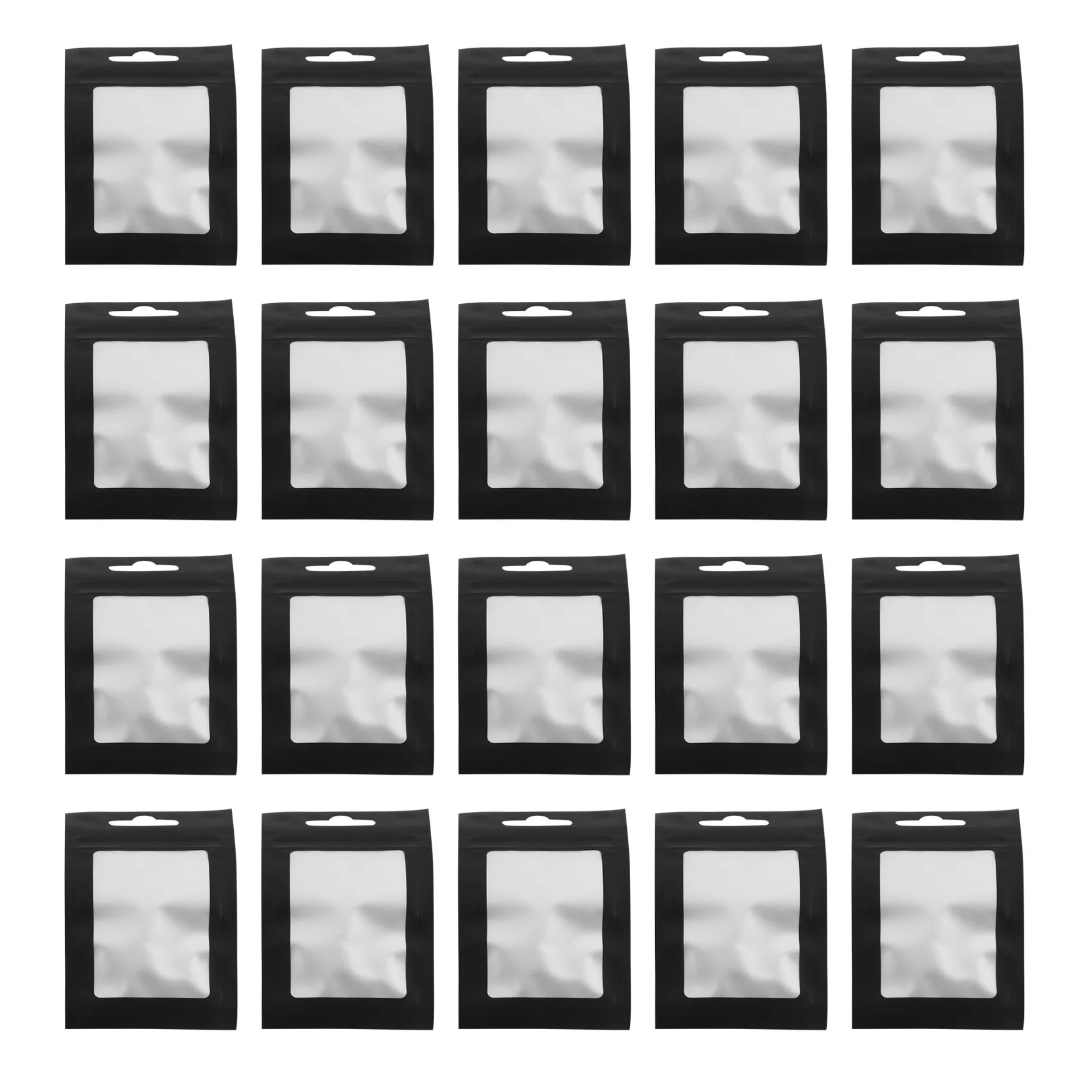 200 Pieces Resealable Food Storage Bags with Clear Window Coffee Beans Packaging Pouch for Food Self Sealing Storage Supplies (B