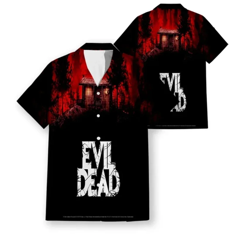 

Horror Movie Evil Dead Shirts Fashion Casual 3d Printed Beach Short Sleeve Funny Shirt Summer Hawaiian Unisex Clothing