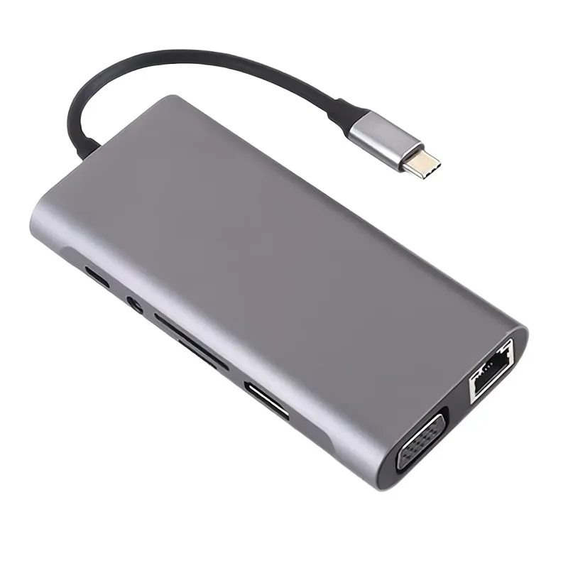 11 in 1 Type C HUB Dock PD 87W USB C Splitter for MacBook Pro Air