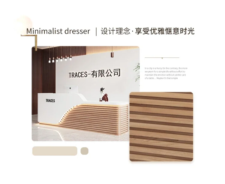 BJ Company Front Desk Reception Desk Simple Modern Bar Table Beauty Salon Cashier Counter