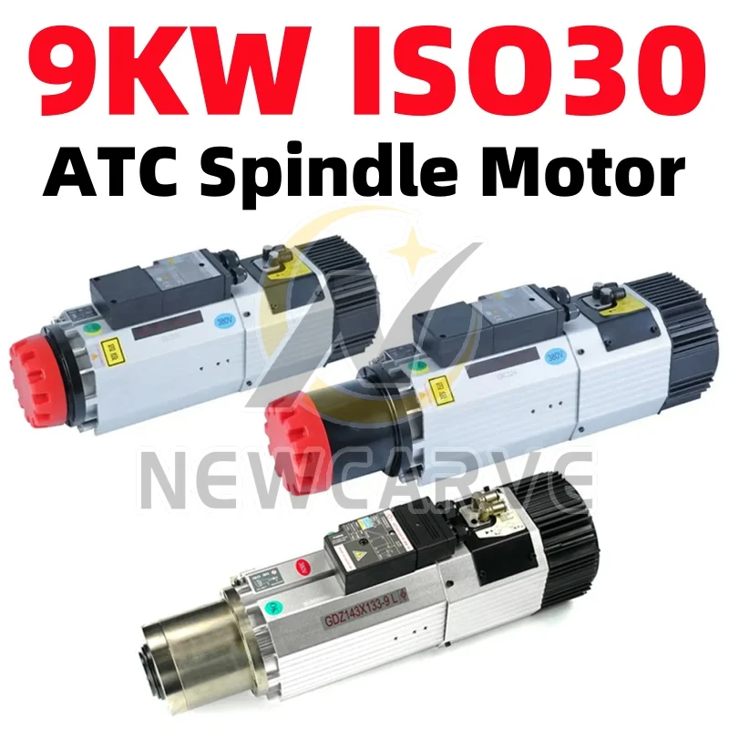 9KW ISO30 ATC Spindle Motor 24000RPM CNC Automatic Tool Change Spindle Motor 220V 380V CNC Engraving Milling Metal Woodworking