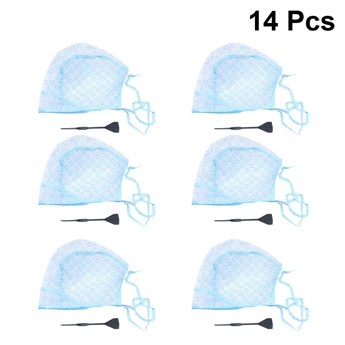 14Pcs Hair Coloring Dye Cap Set High Grade Plastic Disposable Waterproof Film Professional Salon Dyeing Color Tool Brush Kit - Image 3