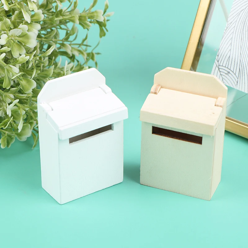 1PC New 1:12 Dollhouse Mini Cute Mailbox Model Miniature Scene Furniture Accessories For Doll House Decoration Kids Toys Gift