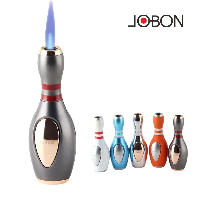 Antorcha de bolos, encendedor de butano, encendedor de Metal a prueba de viento, inflable, llama azul, encendedor de Gas, juguete para exteriores, herramienta de encendido, venta al por mayor