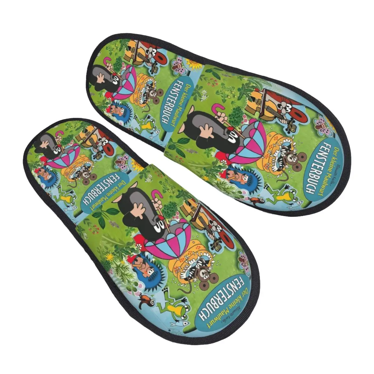 Zapatillas de invitados de Anima de dibujos animados checas personalizadas The Little Mole para Spa mujeres Krtek Krtecek zapatilla de casa