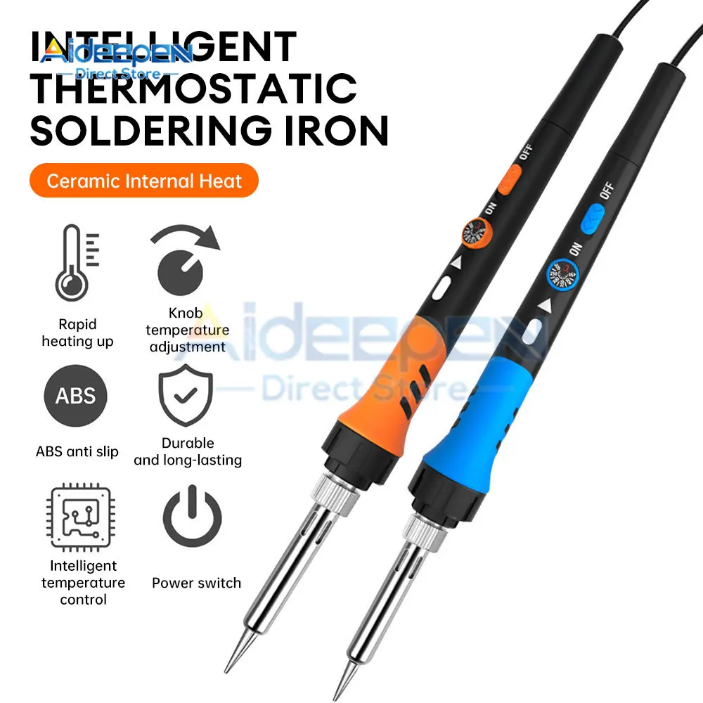 Adjustable Temperature Electric Soldering Iron 110V/220V 60W Solder Iron Professional Tin Welder Heat Pencil Welding Repair Tool