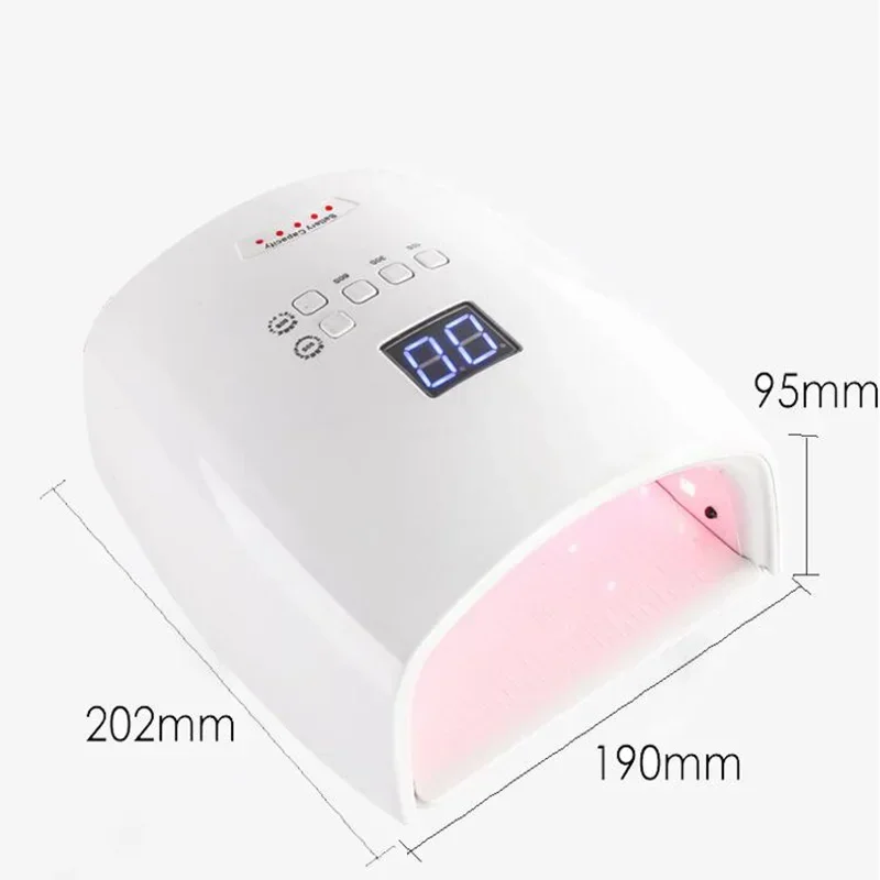 Lampada per unghie ricaricabile alimentata a batteria da 48 W Lampada per asciugatrice per manicure senza fili Luce a LED per unghie Lampada LED UV per unghie wireless