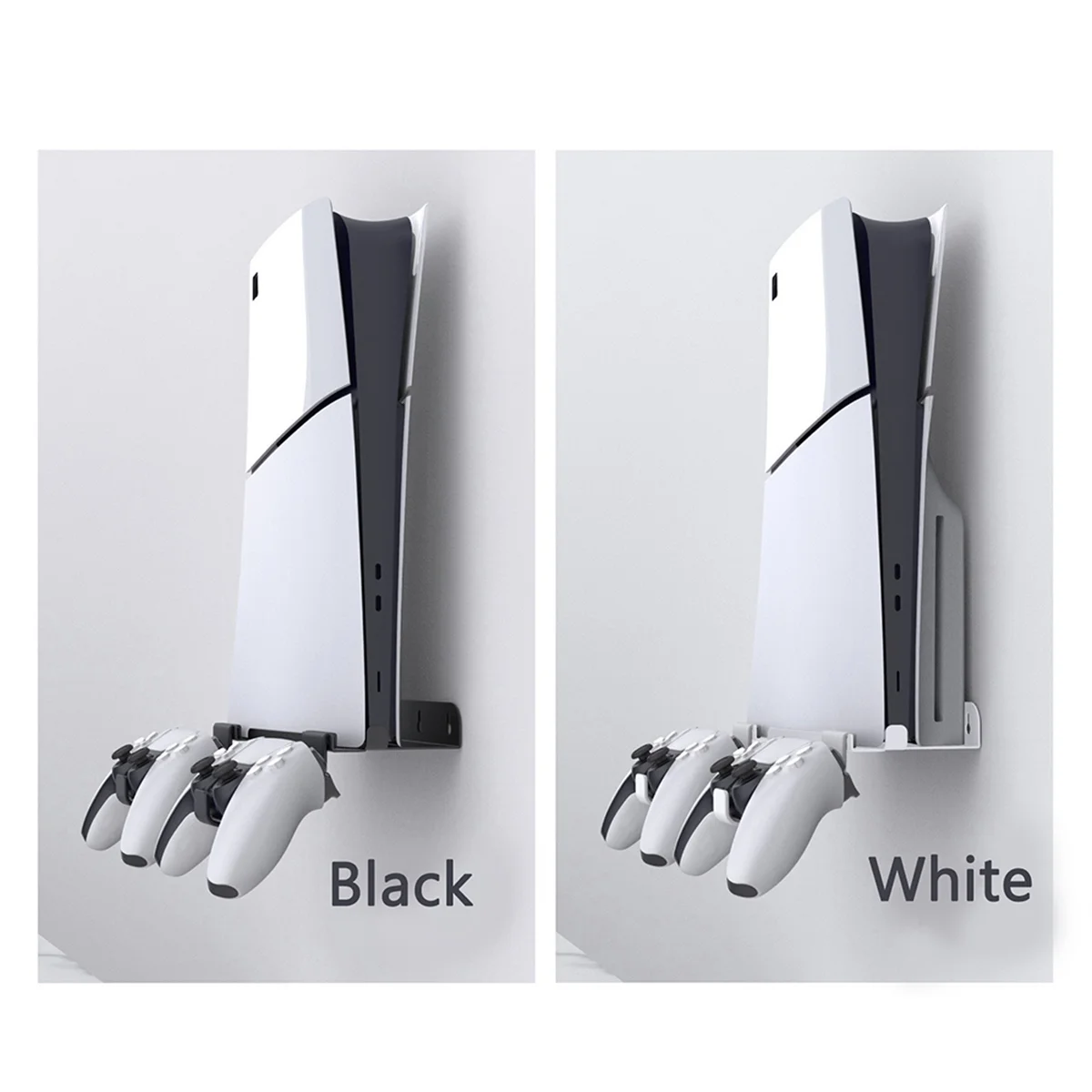 Suporte de parede para console PS5 Slim e controladores branco