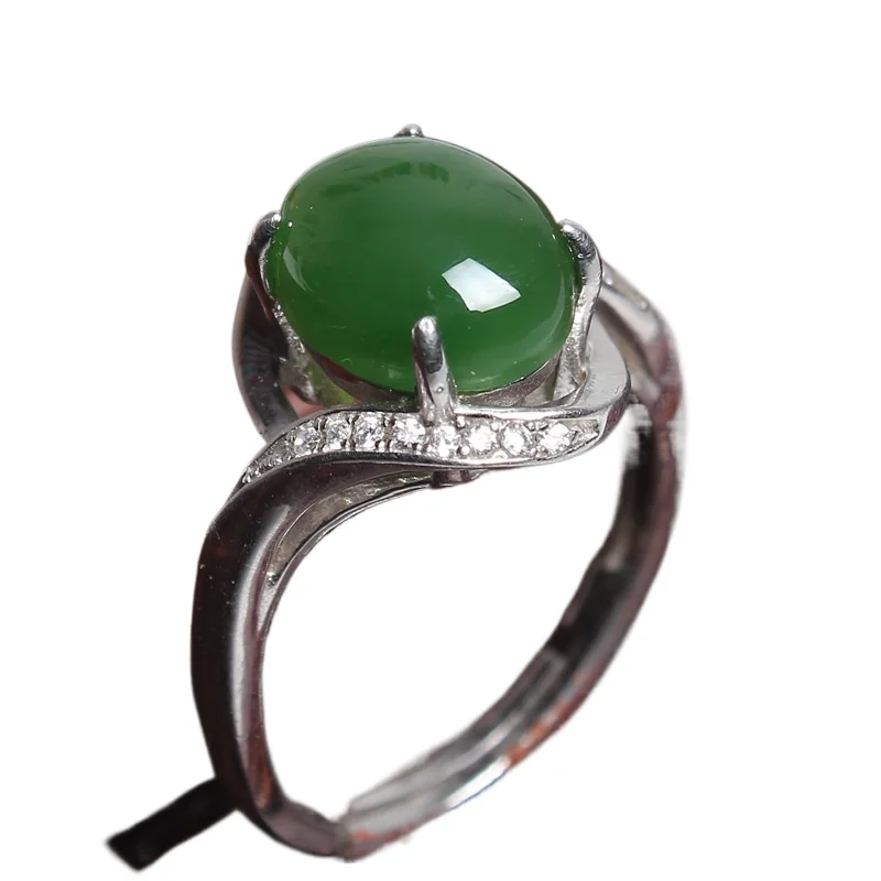 

Spinach green jasper ring