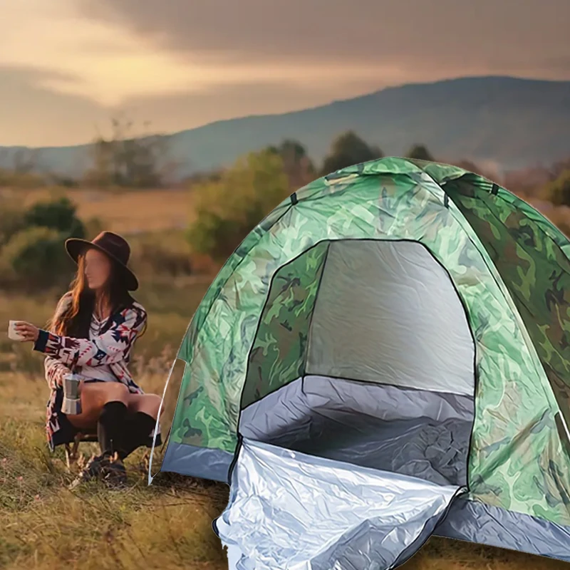 Imagem -02 - Tenda de Abertura Automática para Única Pessoa Tenda de Acampamento Leve com Mosquito Anti-mosquito Tenda Impermeável ao ar Livre