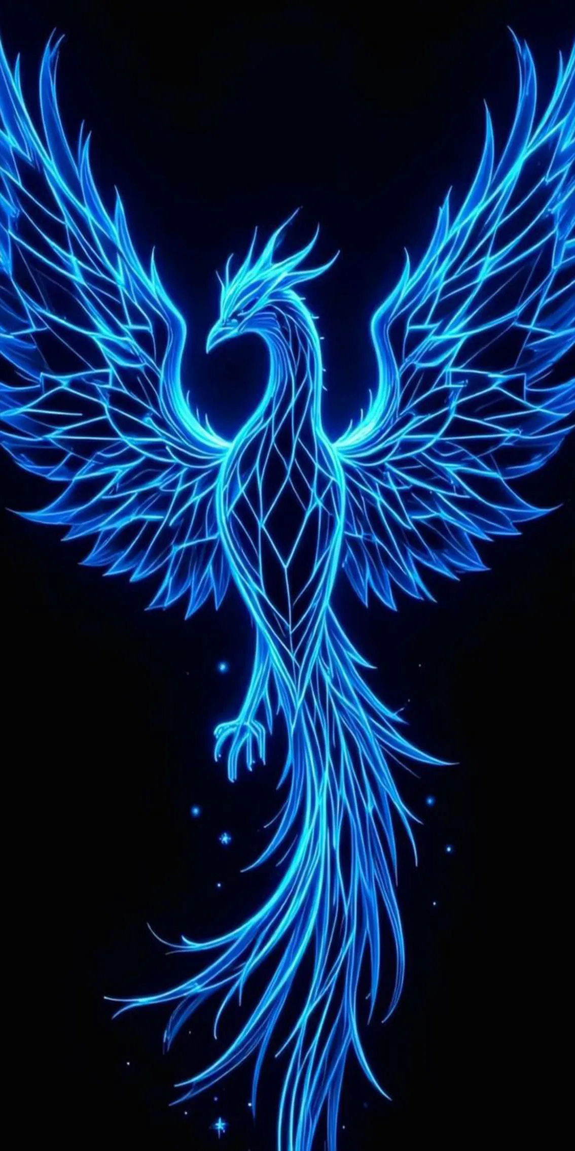 Electric Scooter Anti-slip Sticker Sandpaper Skateboard GripTape Sheet 60*30cm Angel Wings with Blue Phoenix Pattern