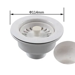 TALEA Drainer Kit PP Material Sink Strainer Assembly Kit for Quartz Stone Sink Marble Sink Strainer 114MM XK252C003