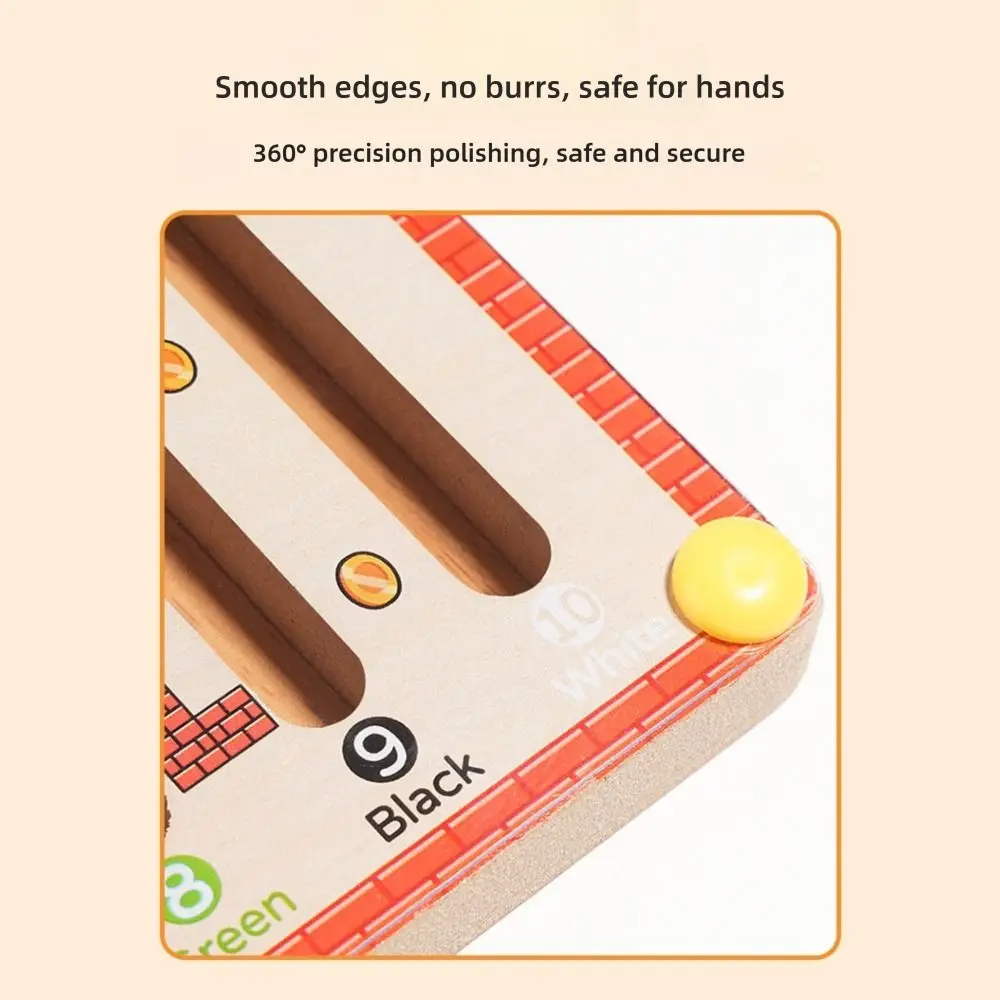 เขาวงกตตัวเลขแม่เหล็กหลากสีสัน วัสดุไม้ ฝึกการเรียงสี พัฒนาทักษะกล้ามเนื้อมัดเล็ก สำหรับเด็ก