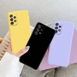 Liquid Silicone Cover For Samsung Galaxy A52 A72 A33 A53 A73 A12 A22 A32 A13 A23 A14 A15 A24 4G A34 A54 A25 5G Soft Case