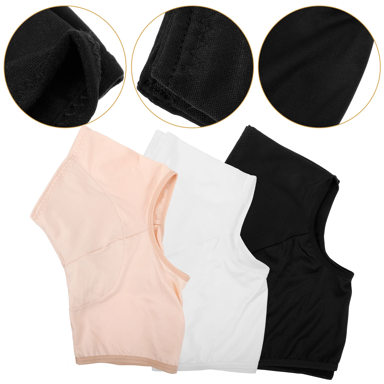 3 قطعة اللياقة البدنية سترة يوجا Chinlon تحت الإبط سترات العرق النساء مقاوم للعرق الصيف الإبط منصات امتصاص الرطوبة مكافحة وصمة عار #3