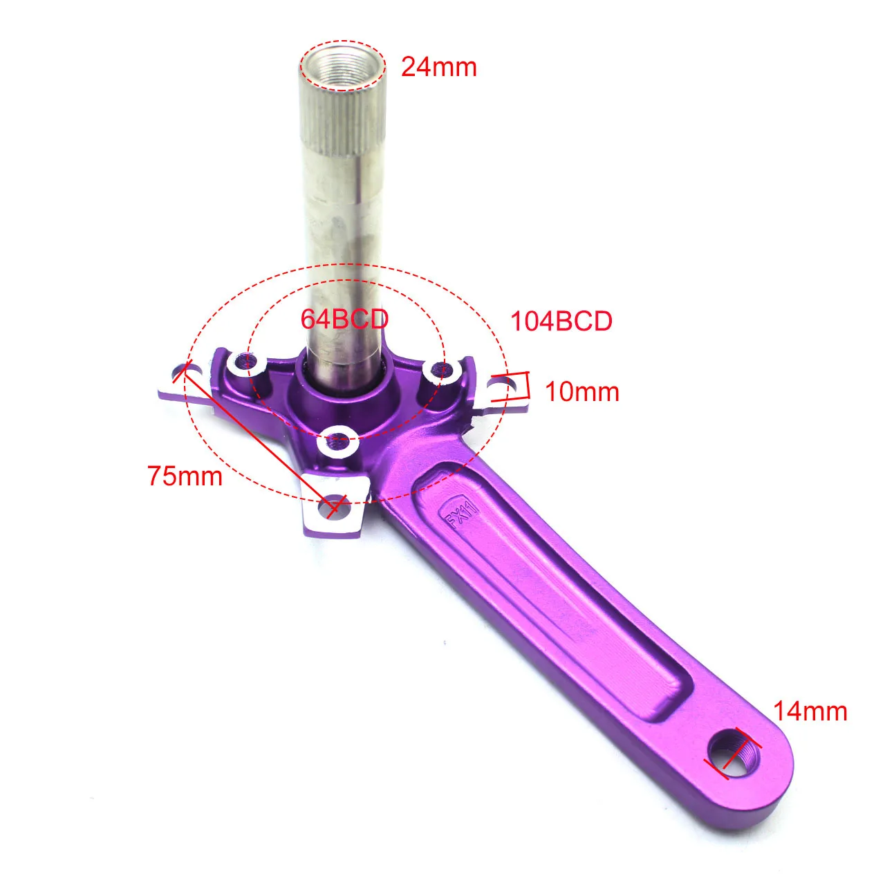 64/104BCD Bike Crank 170mm 1/2/3 Speed Mtb Cranks Bicycle Integrated Mountain Bike Hollowtech Crankset  Connecting Rods