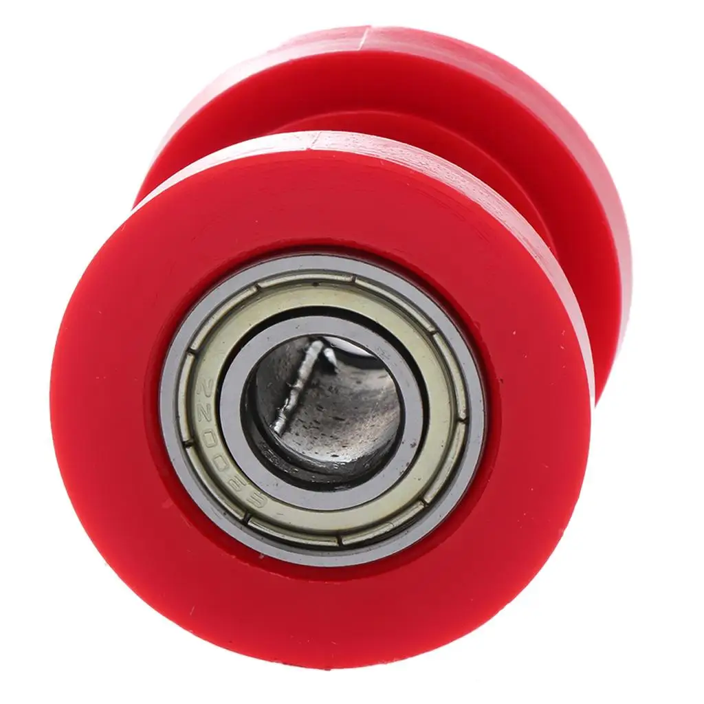 2-4pack Motorcycle 10mm Chain Roller Pulley Tensioner Wheel Guide for Cars Red