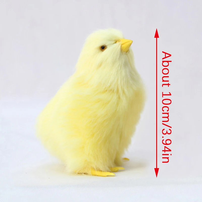 Realistic Furry Animal Doll Simulation Chick Soft Plush Toy Children Cognition Chicken Model Sound Chicken Easter Gift Kids Toys