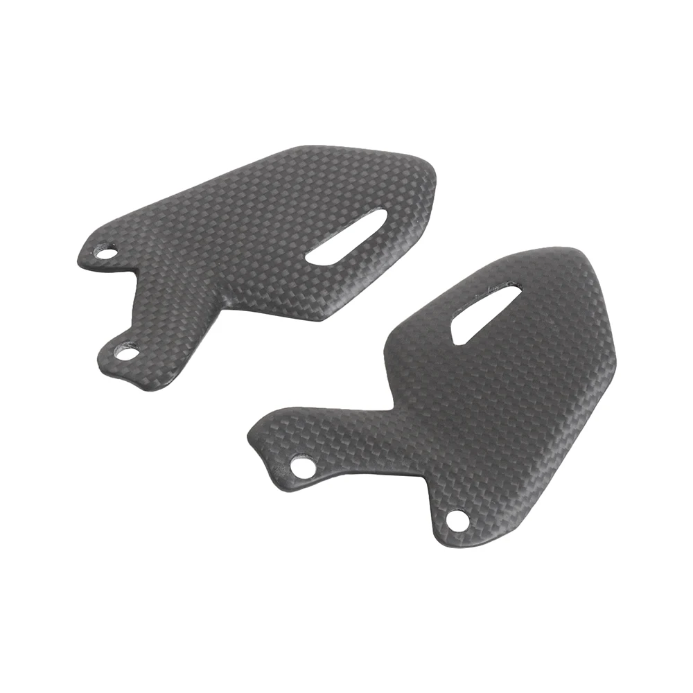 For Ducati DesertX 2022 2023 Real Carbon Fiber Motorcycle Heel Guard Rearset Plate Foot Peg Protector 1 Pair