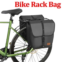 Bike Rack Bag Trunk Bag with Handle Waterproof Bicycle Rear Seat Cargo Bag Large Capacity Rear Pack Trunk Pannier Handbag