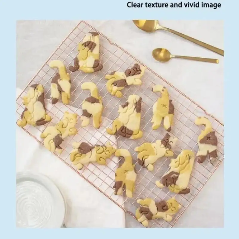 New DIY Animal Creative Tooth Shape Cookie Cutters Mold Cute Cat Biscuit Mold for Children Bakeware Cookie Stamp Baking Tools