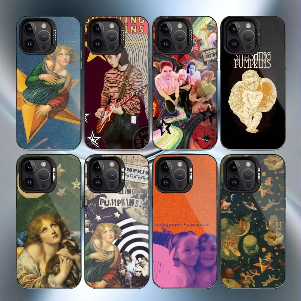

The S-Smashing Pumpkins Phone Case For iPhone17, 16,15,14,13,12 Pro Max Black Candy Matte Shockproof Cover