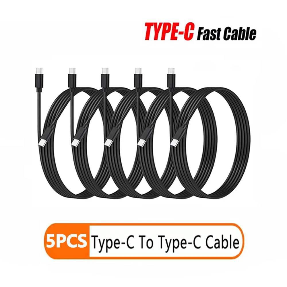 5-10 Stück Typ-C zu Typ-C PD Schnellladekabel für Phone 15 16 Huawei Xiaomi Samsung Typ-C Geflochtenes Kabel Zubehör Datenkabel
