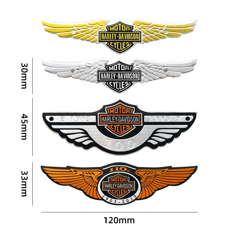 Metal Decorative Logo Motorcycle Car Stickers for Harley Davidson Flight Show Wing Car Sticker Badge image 5