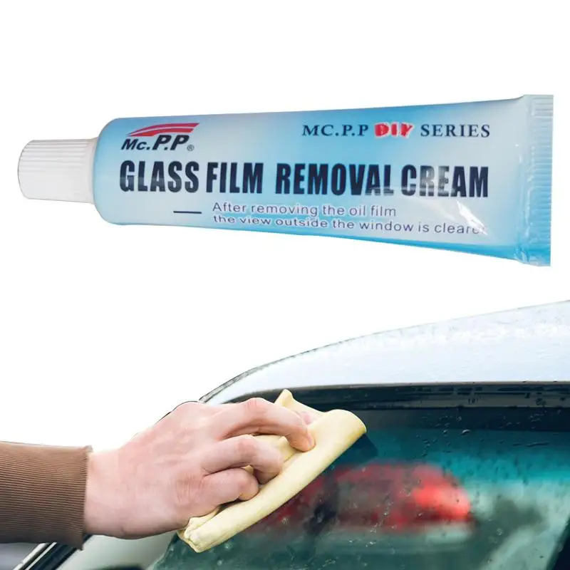 

Glass Oil Film Removing Paste Car Windshield Oil Film Cleaner Glass Oil Film Removing Paste With Brush Automotive Glass Dirt