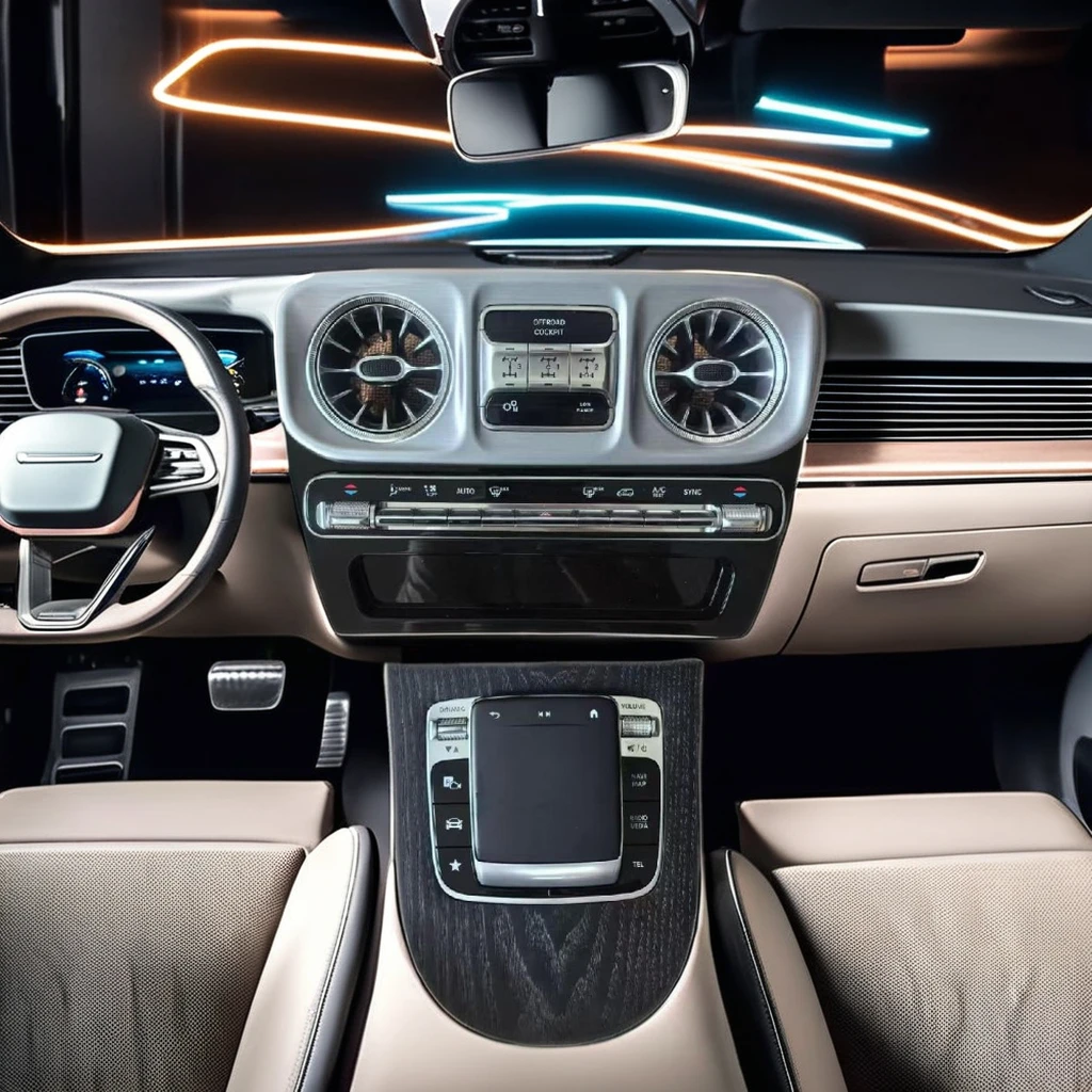 Original Carbon Fiber Center Control Air Vent Interior Central Control Frame Panel Trim Kit for G63