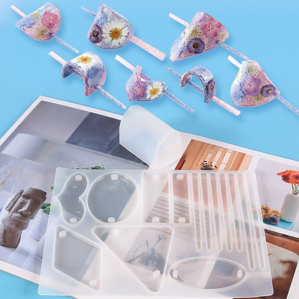 

Hair Accessories Hairpin Mold Charms Silica Gel Casting Silicone Resin Epoxy Moulds