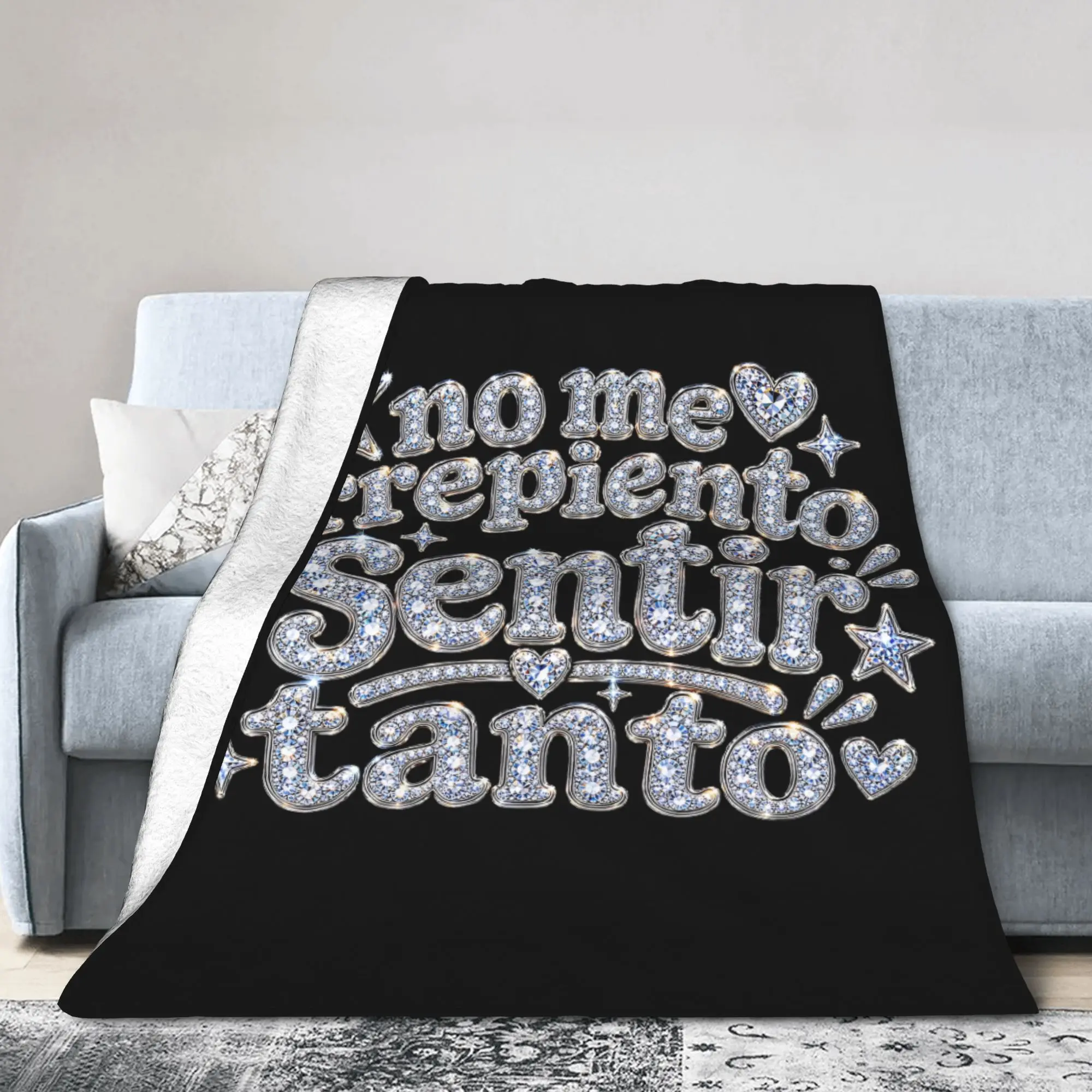 No Me Arrepiento De Sentir Tanto Karols G NMADST  Merch Blanket Lightweight Thin Flannel  Throw Blanket Cozy Plush Thin Quilt