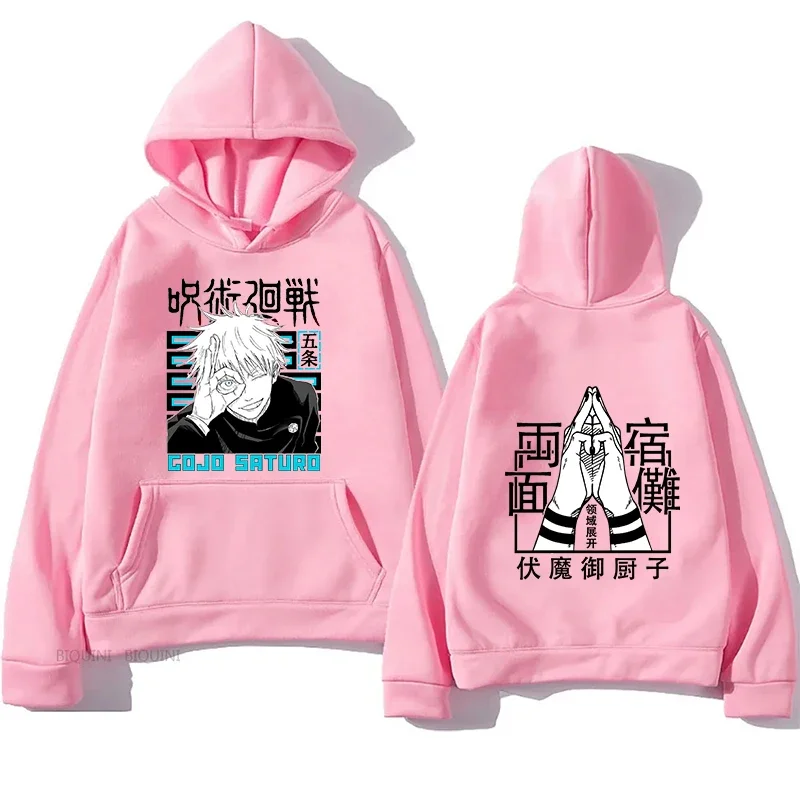 New Japanese Anime Jujutsu Kaisen Hoody for Men Gojo Satoru Print Graphic Hoodie Unisex Harajuku Fashion Casual Pullover Top